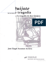 Ascunce Arrieta - El Quijote Como Tragedia y La Tragedia de Don Quijote