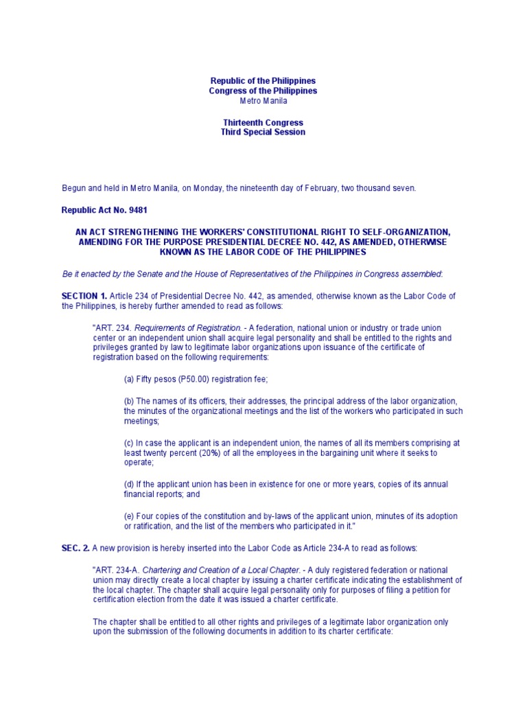 Ra 9481 | PDF