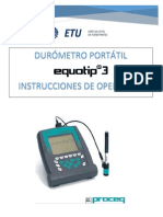 Instrucciones de Operacion Durometro Portatil Equotip
