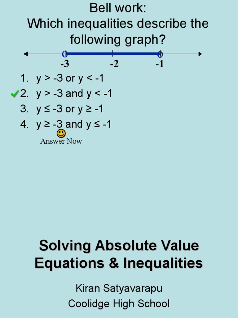 Solving Absolute Value Inequalities Guide | PDF | Teaching Methods ...