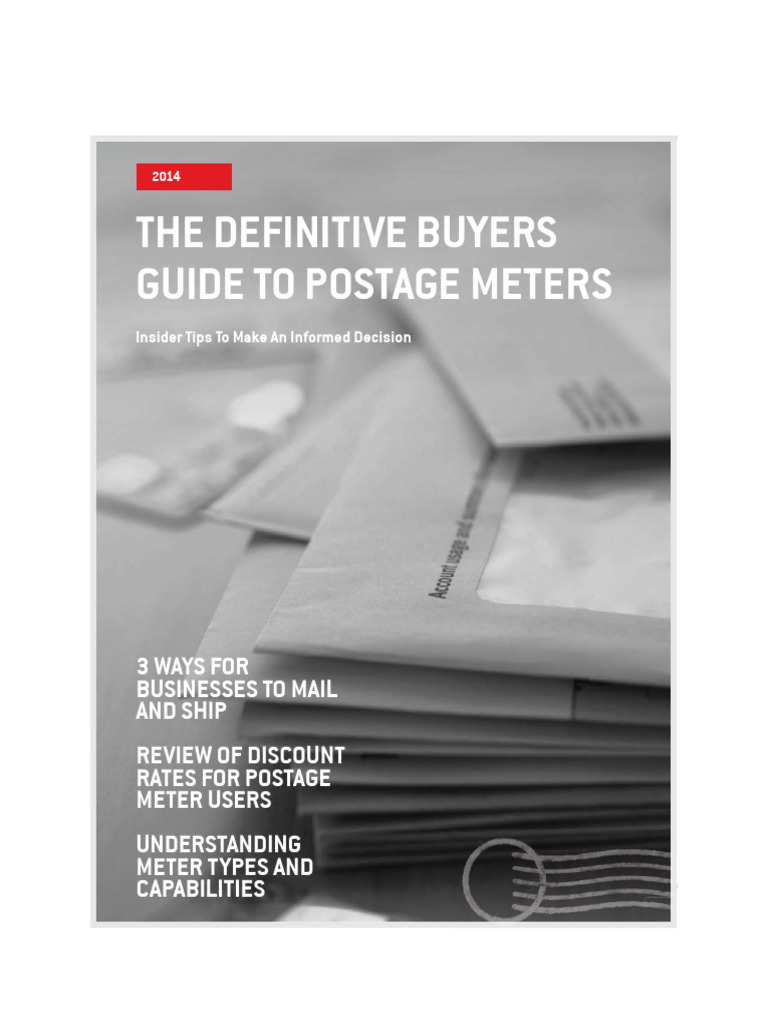 Neopost Postage Meter Buyers Guide 2014 Mail United States Postal
