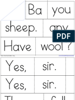 Ba Ba Black Sheep Pocket Chart Version