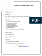 Vms Experiential Learning Schedule