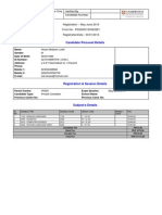 Candidate Personal Details: For Office Use Only Verified by Candidate Number