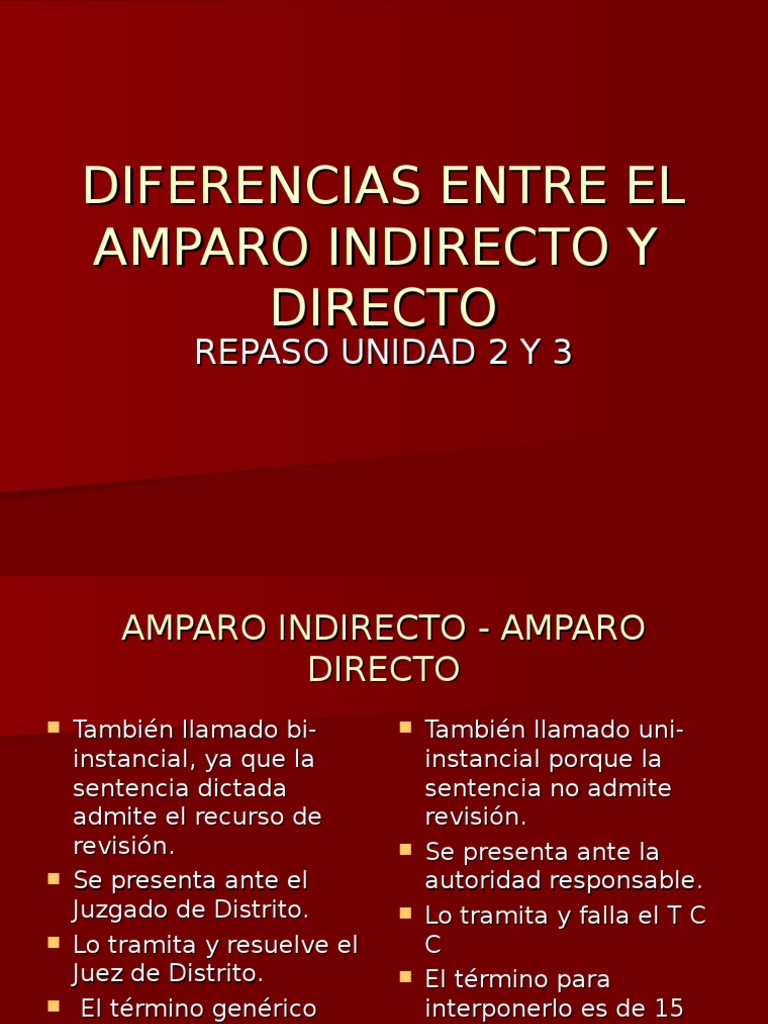 Comparativa Entre El Amparo Indirecto y Directo 2013 | PDF | Sentencia ...