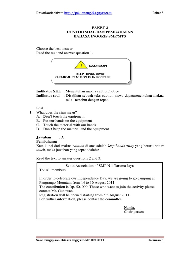 SMP English Exam 2013 Practice Questions | PDF | Medical Prescription ...