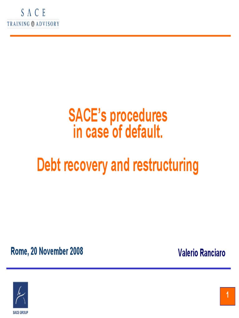 FI - Debt Recovery and Restructuring - SACE | PDF | Bankruptcy ...