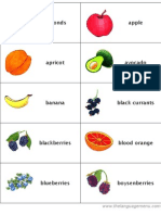 Fruit Berries Vegetables and Mushroom Flashcards