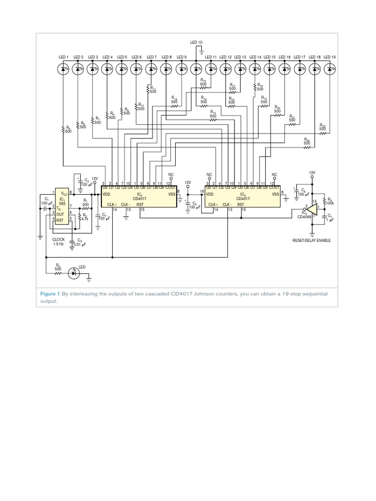 Cascaded CD4017 | PDF