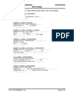 Chapter Ii (Grammar) Sentence Patterns