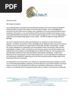 Letter From National Sorority Presidents Urging Non Participation in UVA Men's Bid Night