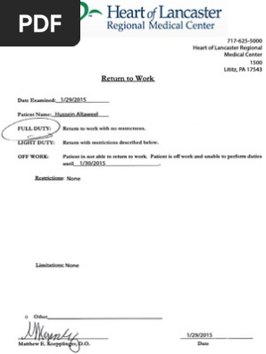 Doctors Note