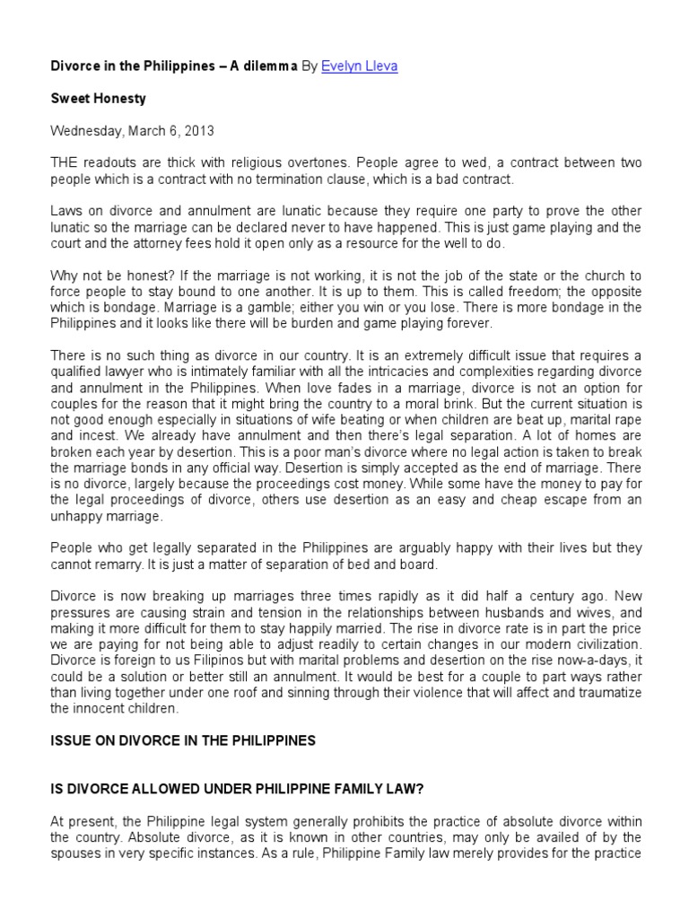 Divorce in The Philippines Divorce Annulment