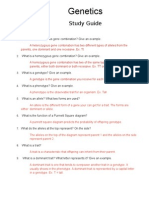 Genetics Study Guide 2013 - Answer Key