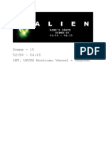 Alien - Like for like story board