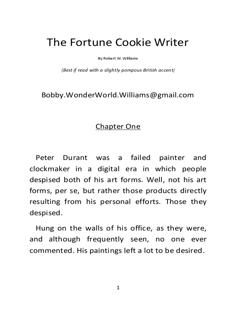 The Fortune Cookie Writer PDF