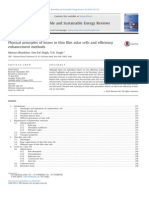 Physical Principles of Losses in Thin Film Solar Cells and Efficiency Enhancement Methods