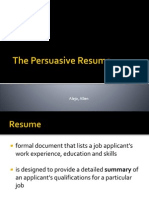 3 the Persuasive Resume