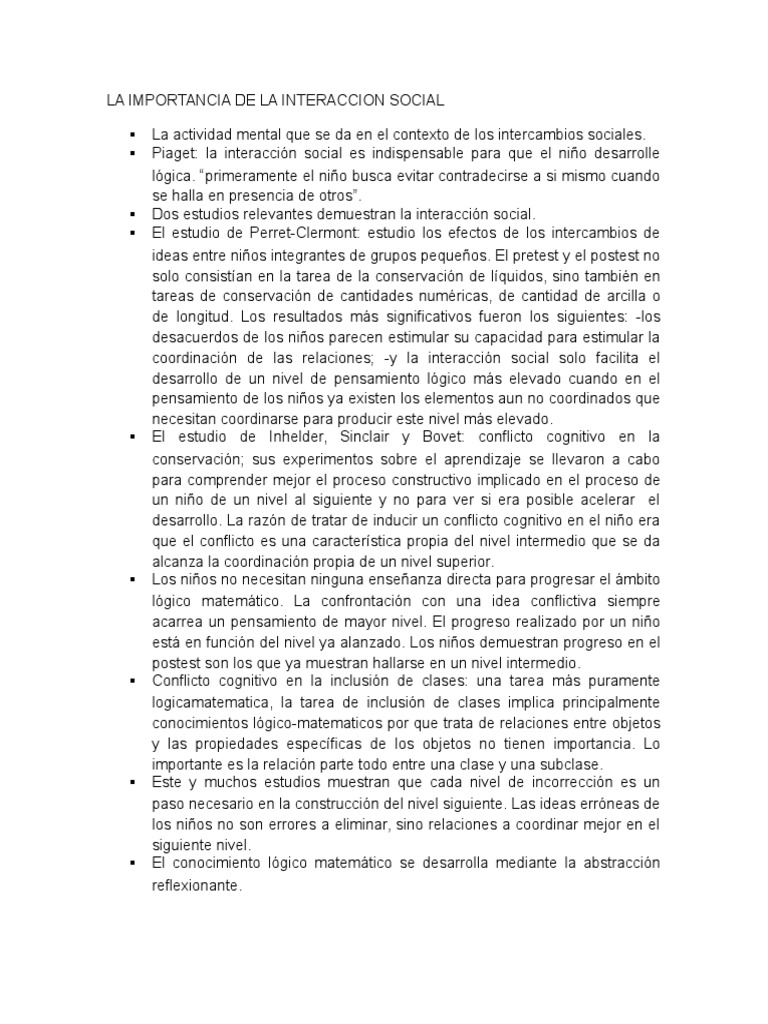 Impacto de la Interacción Social en Niños | PDF | Conflicto (proceso ...