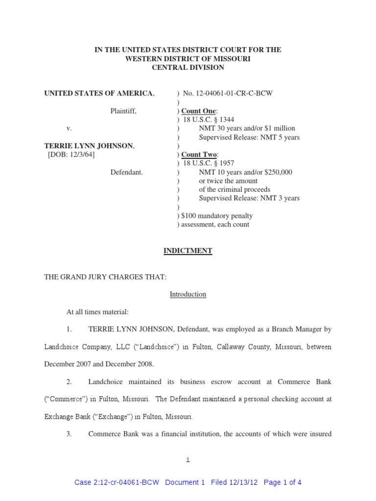 In The United States District Court For The Western District of