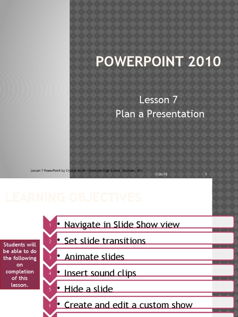 PowerPoint 2010: Presentation Planning Guide | PDF | Microsoft Power ...