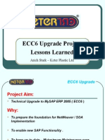 ECC6 Upgrade Project Lessons Learned: Arieh Stark - Keter Plastic LTD