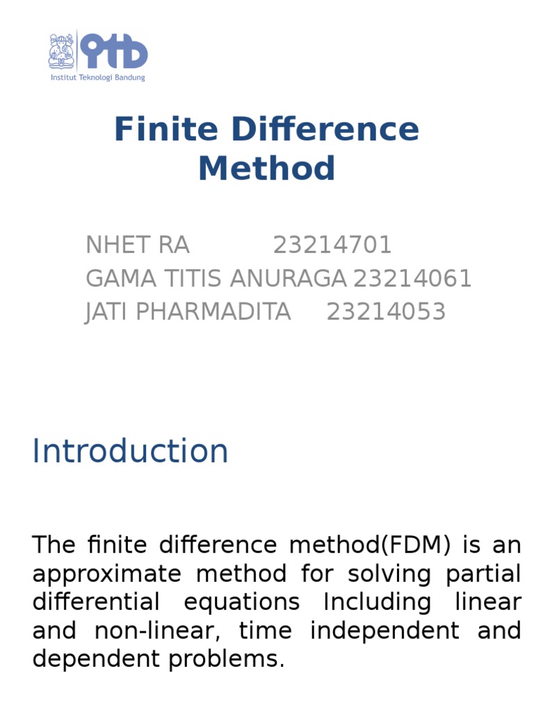 Finite Difference Method Overview | PDF | Finite Difference | Equations