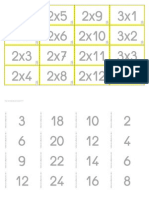 Cartes de Multiplication - Couleur