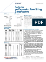 Bladder Type Expansion Tank Sizing & Operating Instructions: WPA and WFA Series