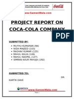 coca cola sale managment report