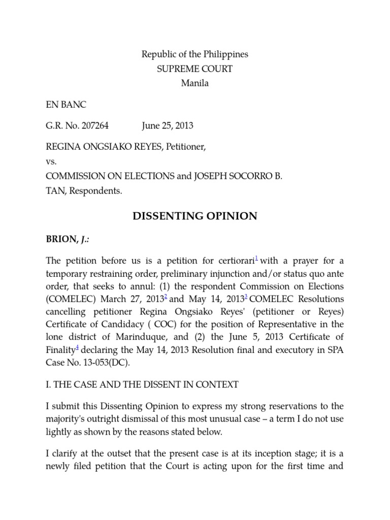 Gr 207264 25 june 2013 dissenting opinion brion pdf
