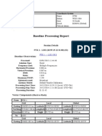 Baseline Processing Report: Session Details