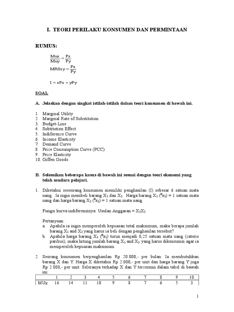 Contoh Soal Dan Jawaban Elastisitas Produksi Guru Paud