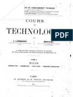 J.lombart - Cours de Technologie T.1 - Bois (4 Pages Manquantes)