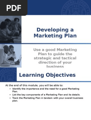 Developing a Marketing Plan