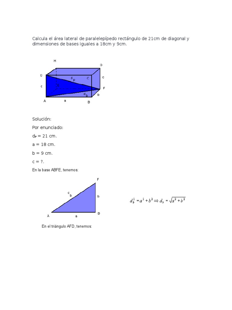 Area Lateral de Un Paralelepípedo | PDF