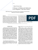 Inflammatory Bowel Disease in Children and Adolescents: Recommendations For Diagnosis-The Porto Criteria