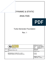 Dynamic and Static Analysis of Turbogenerator Foundation