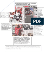 Identify The Elements That Connect The 3 Different Parts of The Magazine NME'