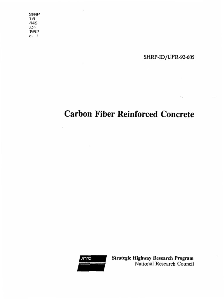 Carbon Fiber Reinforced Concrete Study | PDF | Concrete | Silicon Dioxide