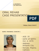 Oral Rehab Case Presentation: National University College of Dentistry