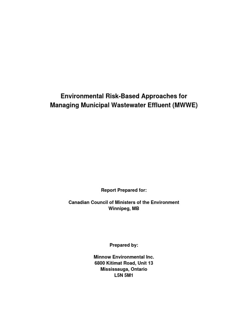 Environmental Risk in Wastewater Management | PDF | Sewage Treatment ...