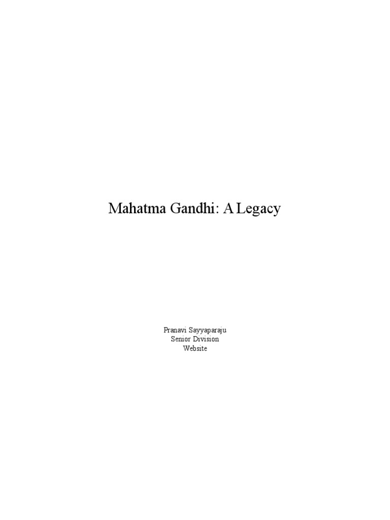 Gandhi's Leadership and Legacy | PDF | Career & Growth | Social Science
