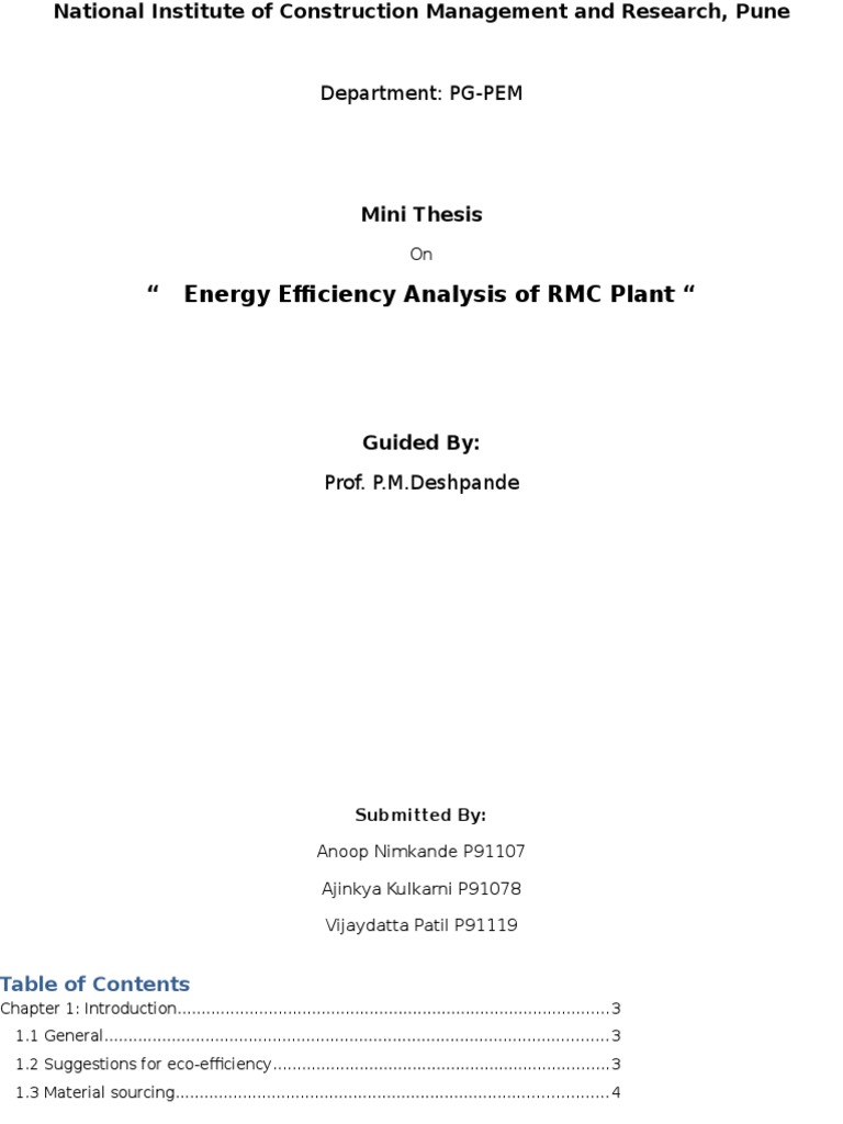 Mini thesis meaning picture