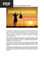 Como Controlar a Ansiedade Em 21 Dias