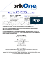 Job Seekers Save The Date Sheet 2015 W WorkOne Logo 1-30-15