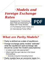 06 INBU 4200 Fall 2010 Parity Models and The Foreign Exchange Rate