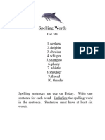 Spelling Words 2-7