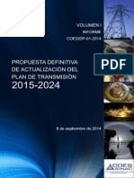 VOL-I - Propuesta Definitiva de Actualización Del Plan de Transmision PDF