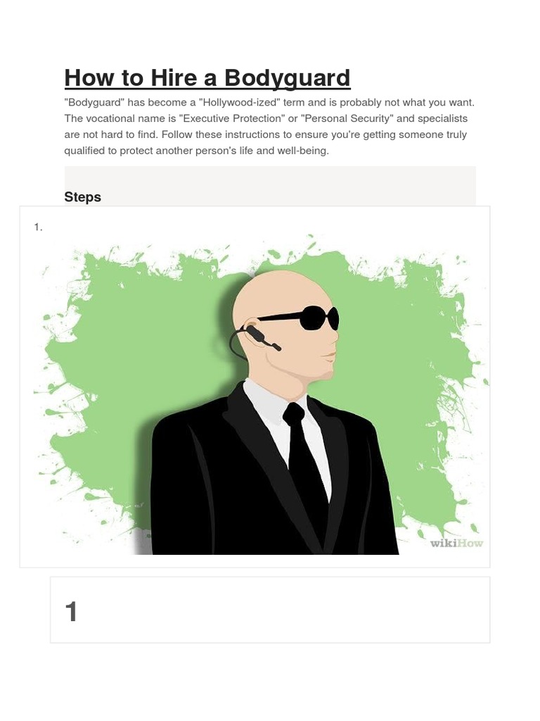 How to Hire a Bodyguard.docx Bodyguard Naval Criminal